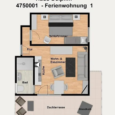 Daire Haus Delphin 1 Borkum